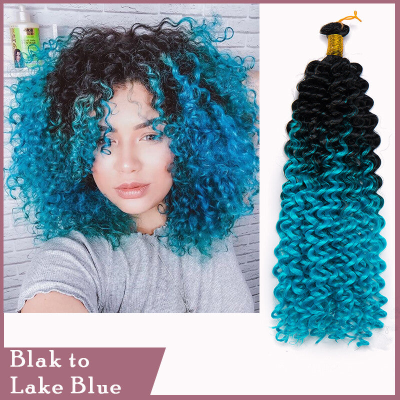 Deep Water Wave Braids Crochet Hair Extensions - Ombre & Curly Lengths