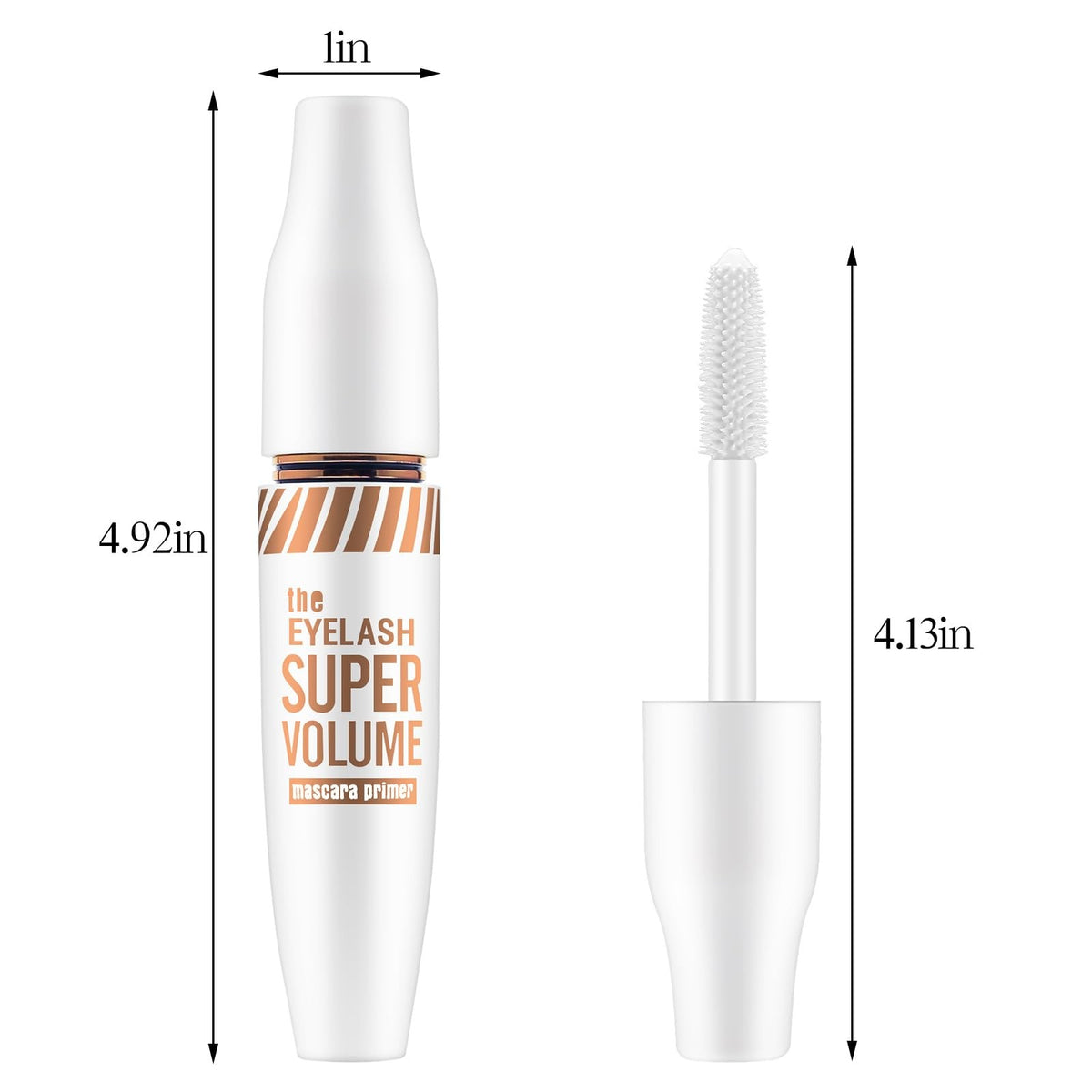 White Volumizing Waterproof Eyelash Primer for Length & Thickness