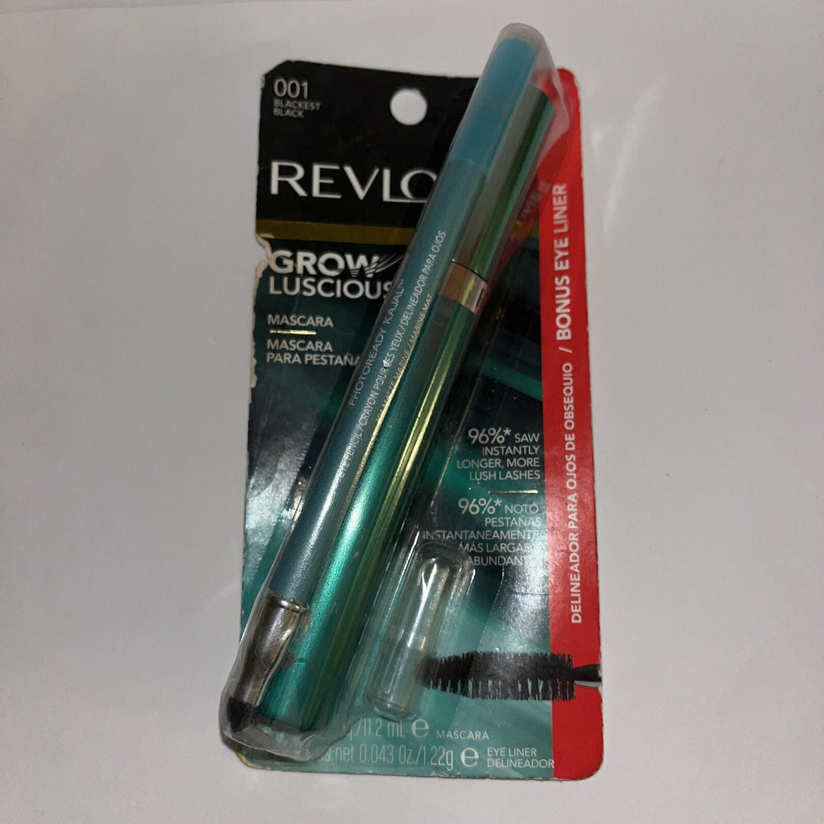 Revlon Grow Luscious Black Mascara with Bonus Eye Liner - Volumizing