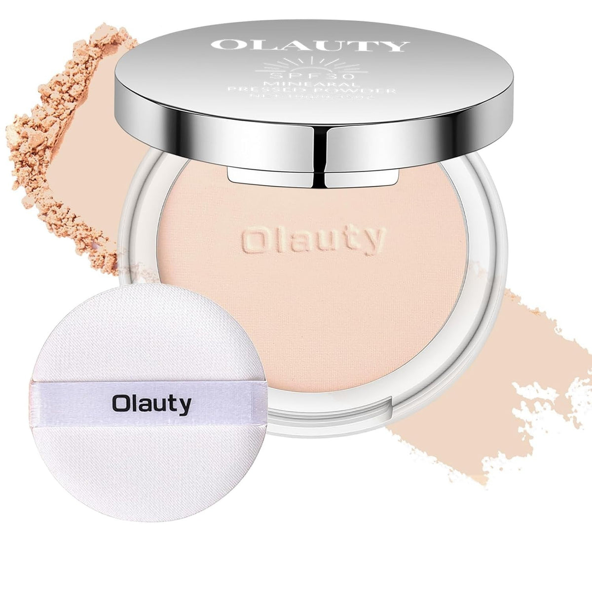 Mineral Powder Foundation with SPF 30+ - 4-in-1 Matte Cover, Light to Medium