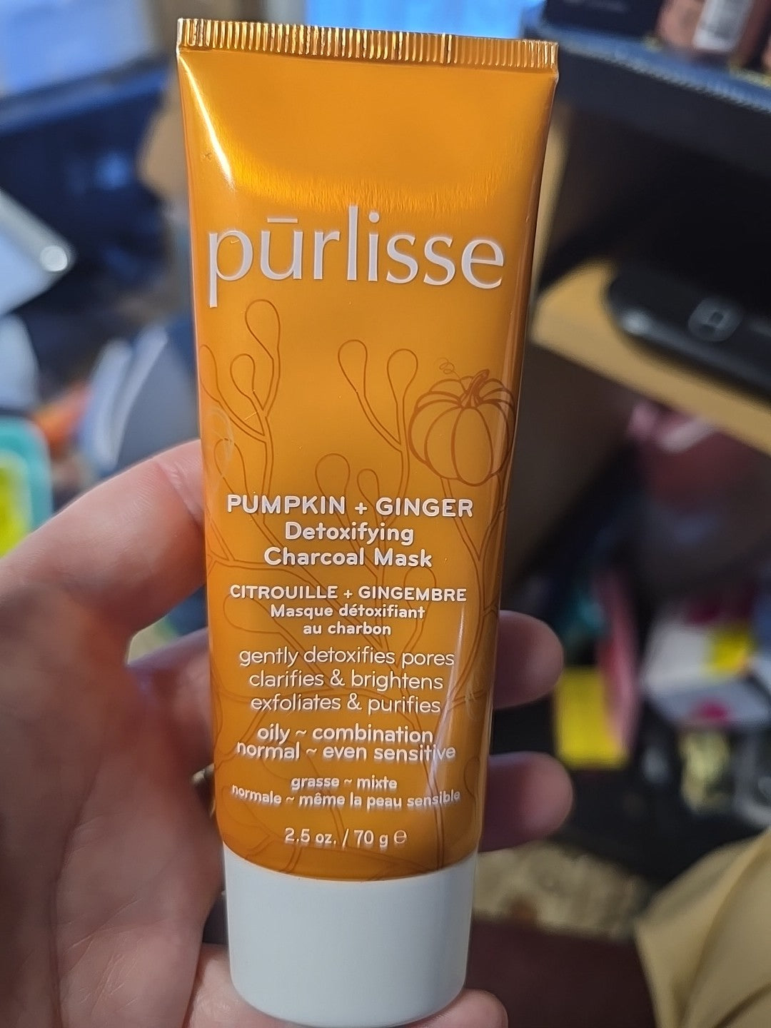 Pumpkin + Ginger Detoxifying Charcoal Mask - 2.5 Oz