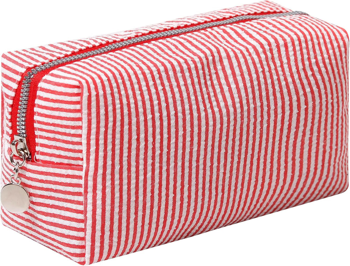 Travel Cosmetic Bag Organizer with Zipper - Canvas Makeup & Toiletry Bag