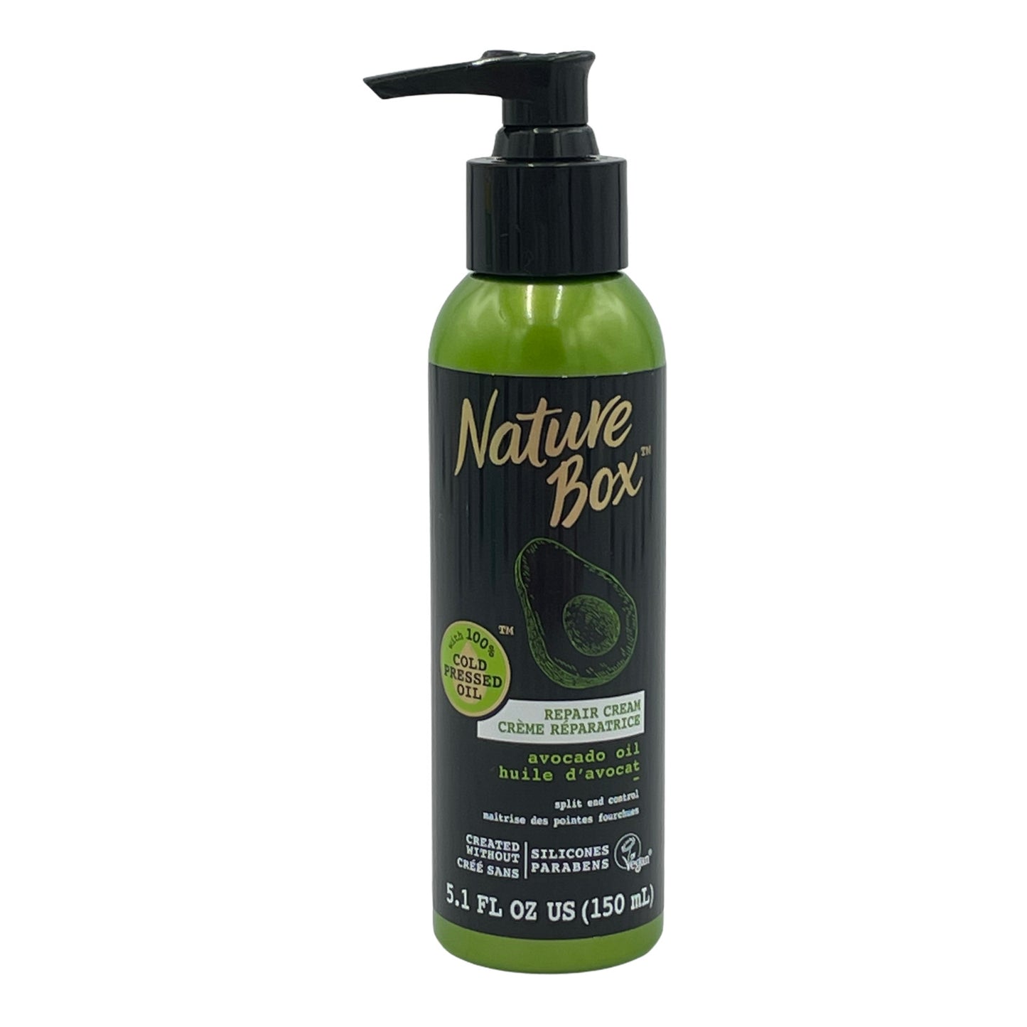 Nature Box Repair Cream with Avocado Oil for Split Ends Control - 3 Pack 5.1 oz