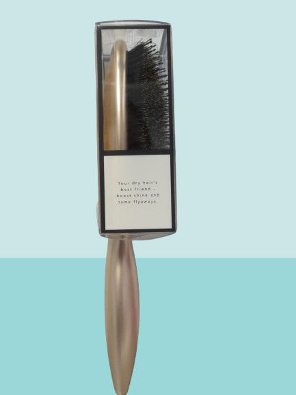 Finish & Shine Boar Bristle Hair Brush - Gold