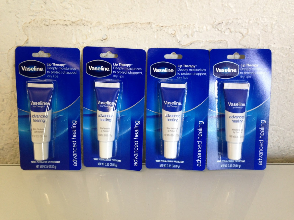 Vaseline Lip Therapy Advanced Healing Lip Balm 0.35 oz Tube - Pack of 4