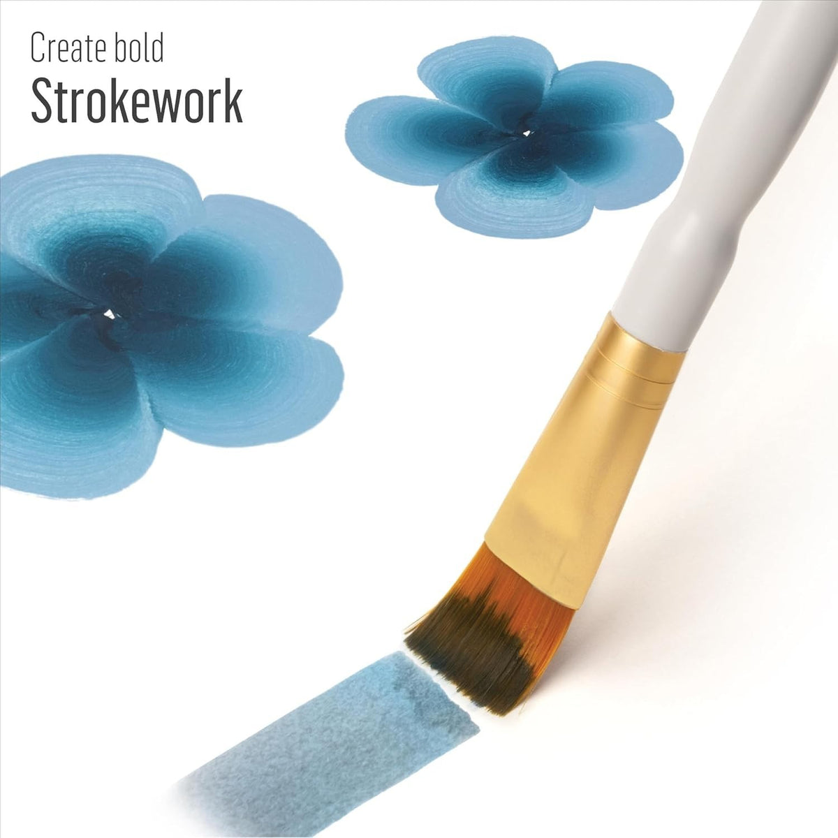 Artist-Quality Paint Brush Set with Flagged Bristles - Precision Art Tools
