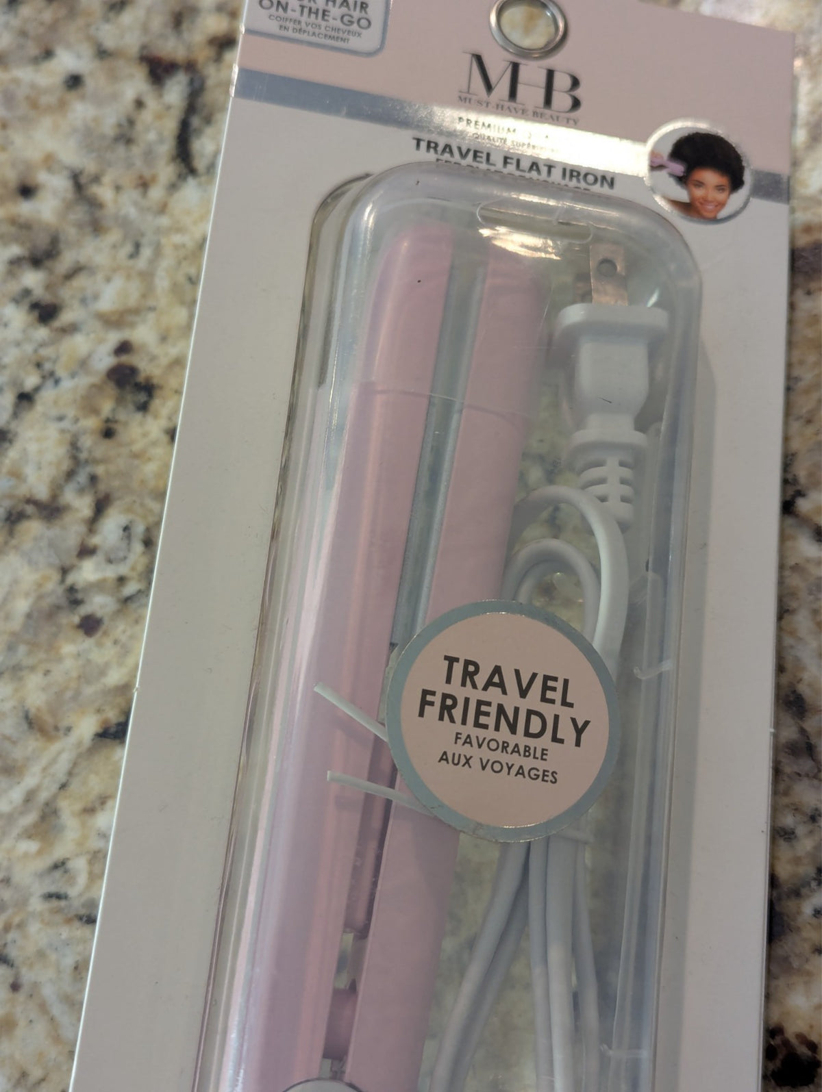 Mini Travel Hair Straightener - Lightweight Pink Hair Styling Tool