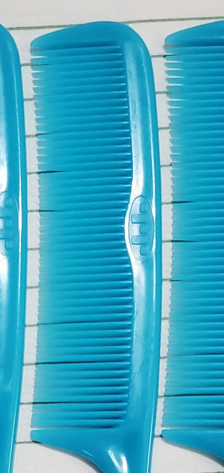 Vintage Blue Tip Top Unbreakable Hair Combs Set of 4 - 8 Inch Rat Tail Styling Tool