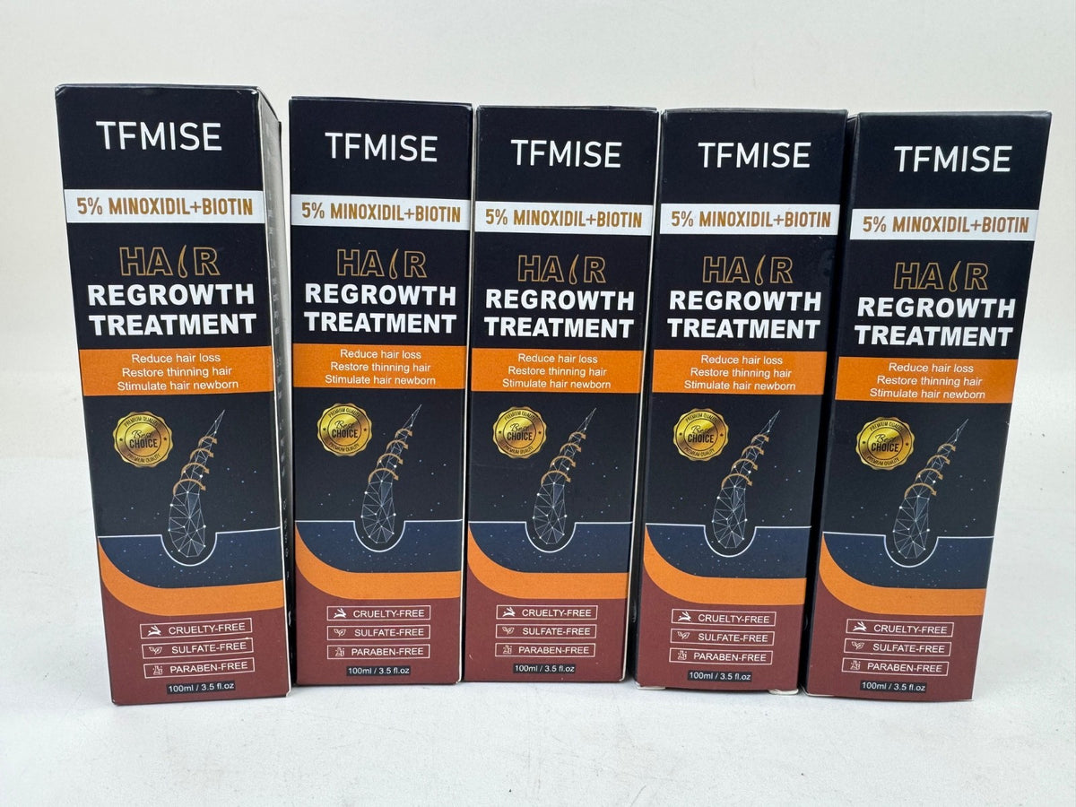 5% Minoxidil Hair Regrowth Spray for Men & Women - 5 Pack, 100ml