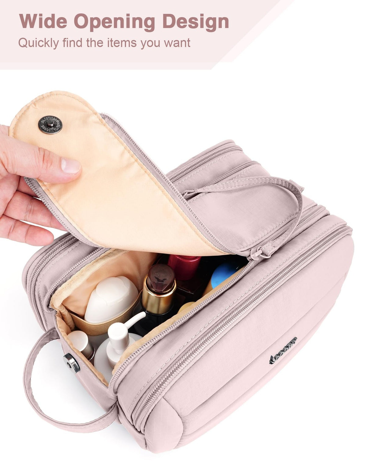 Travel Toiletry Bag Men Women Waterproof Organizer with Wet Dry Compartments