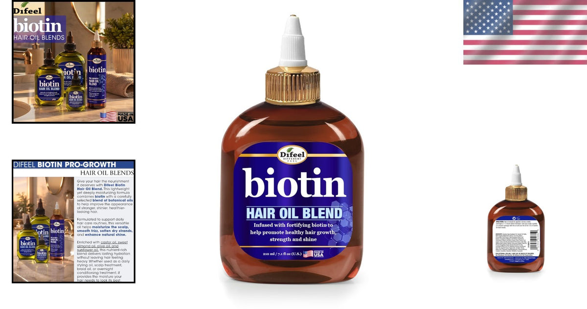 7.1 oz Biotin Infused Hair Growth Oil - Fortifies and Hydrates All