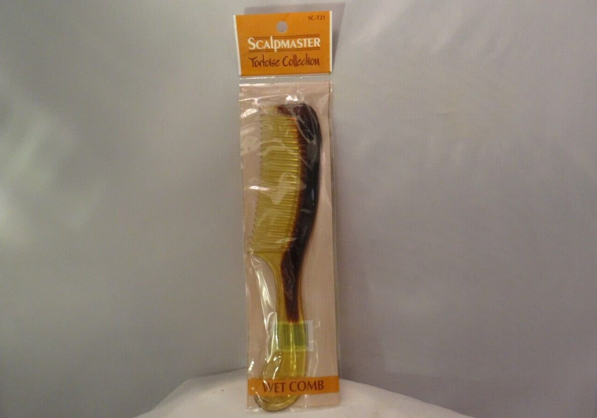 ScalpMaster Tortoise Collection Wet Comb - 9 Inch, Pack of 6