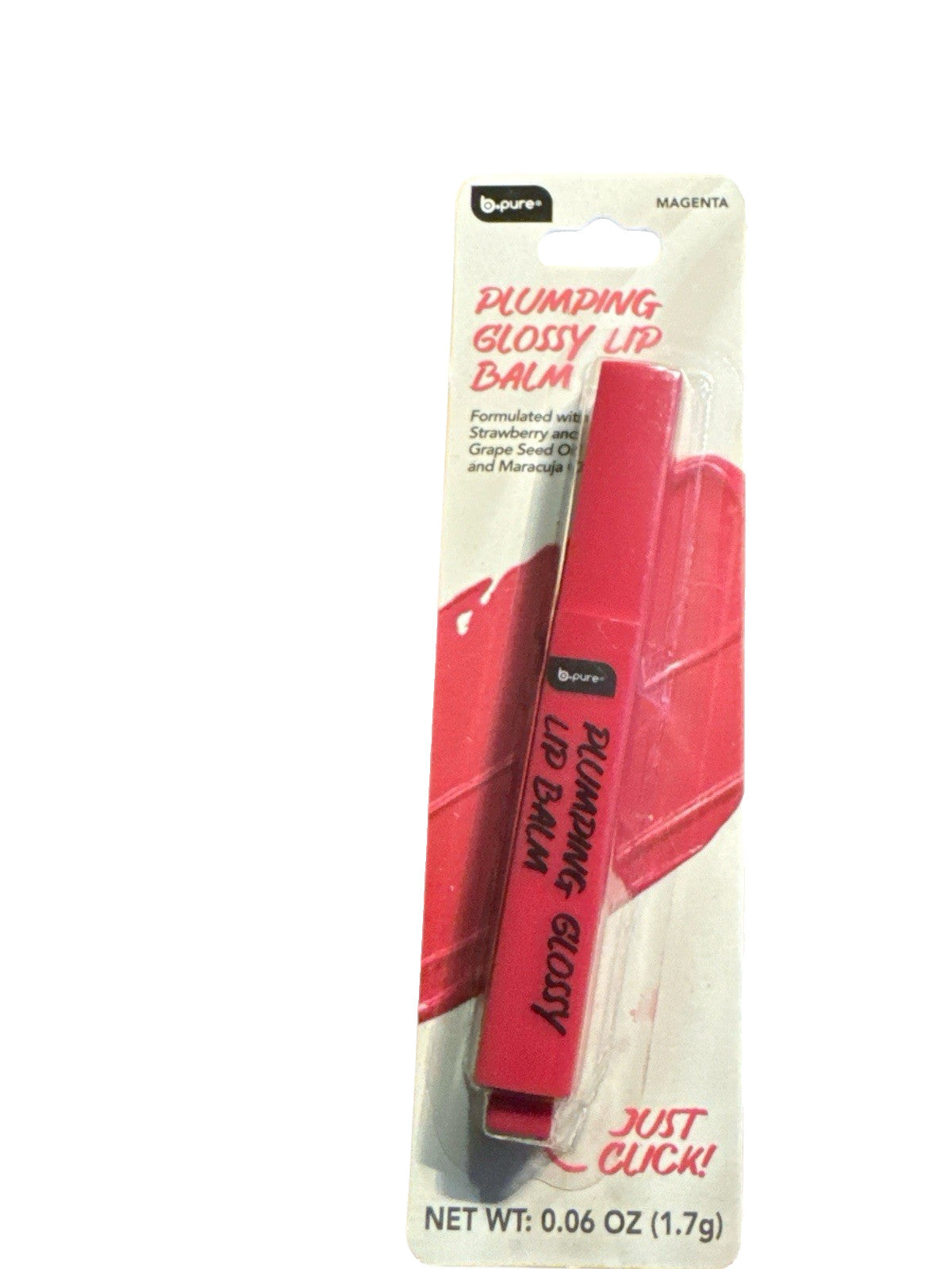 Plumping Glossy Lip Balm Magenta - Moisturizing Lip Care with Natural Oils