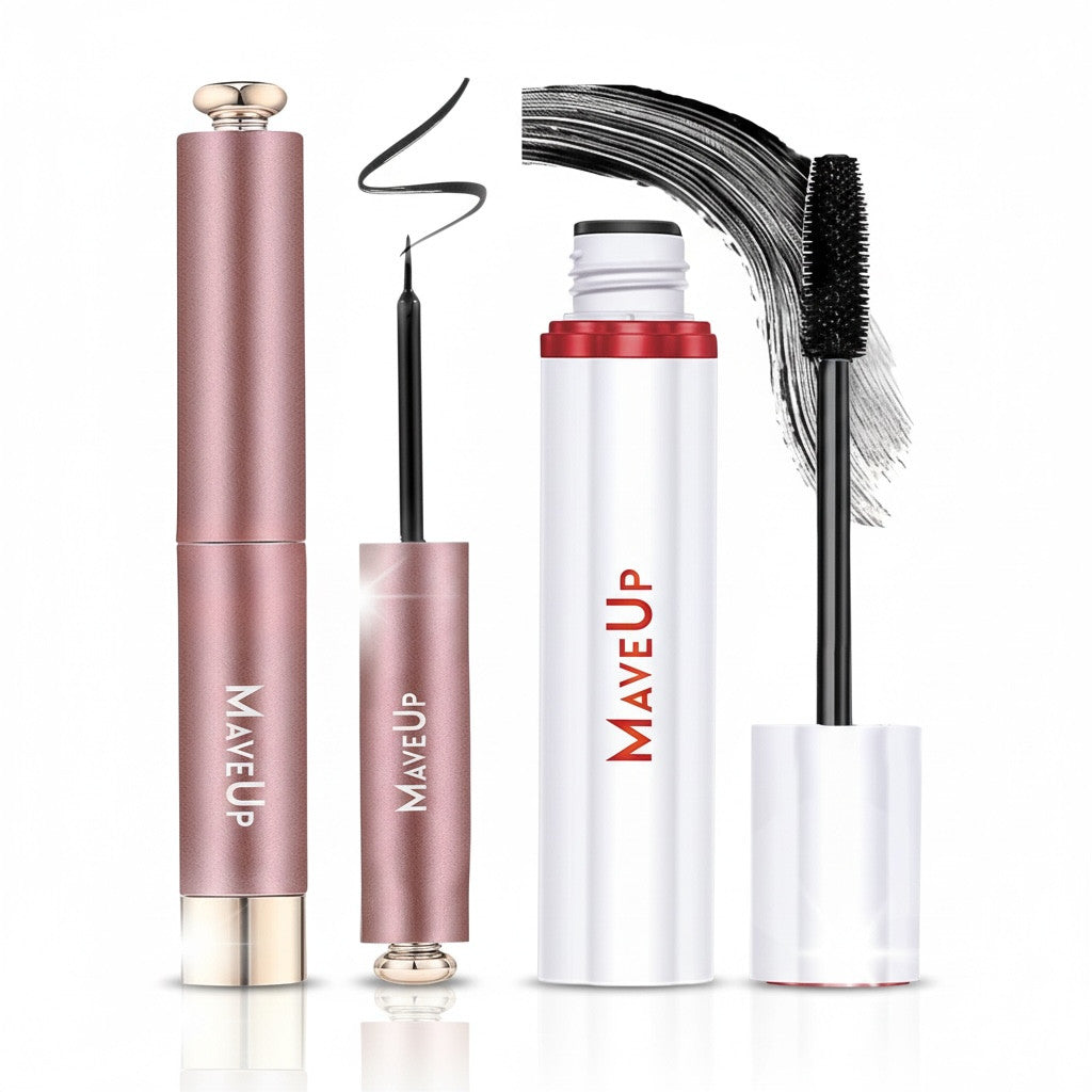Waterproof Eyeliner & Volumizing Mascara Set for Dramatic Eyes