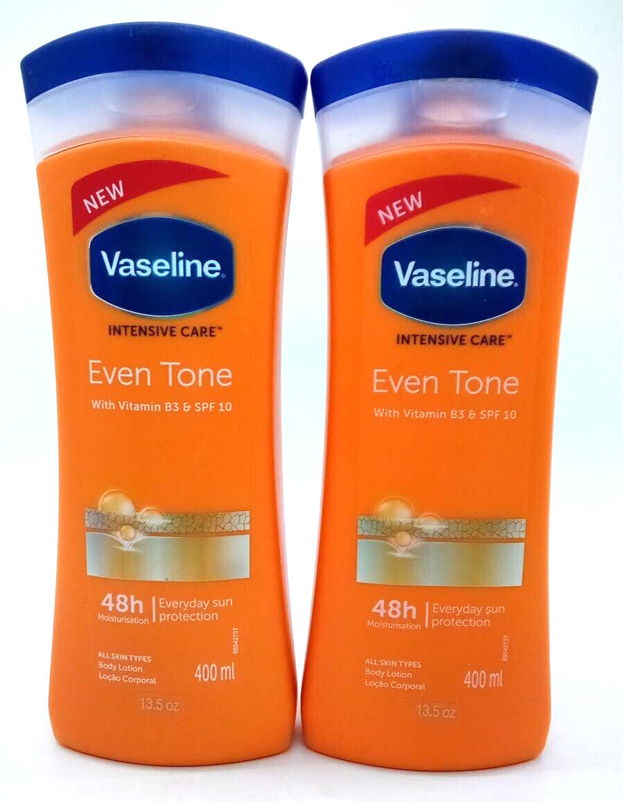 Vaseline Even Tone Lotion SPF 10 with Vitamin B3 - 2 Pack