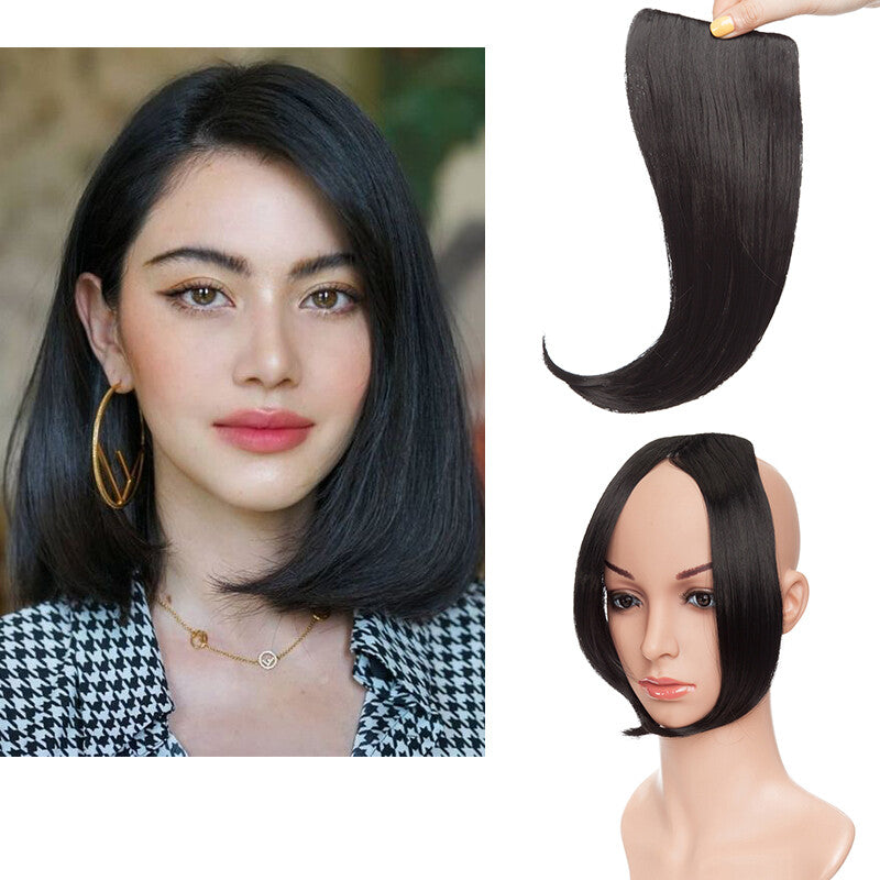 Clip-In Hair Bangs Extensions - Wispy, Natural, 9-inch Styles