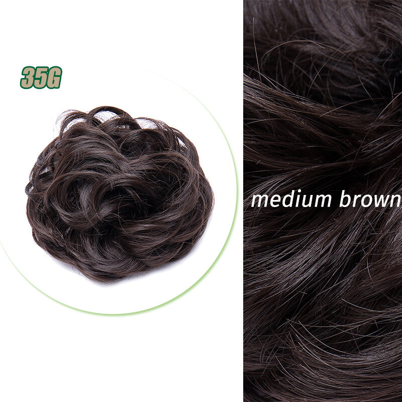 Curly Messy Bun Hair Piece Scrunchie Thick Updo Hair Extensions - Real Human Hair