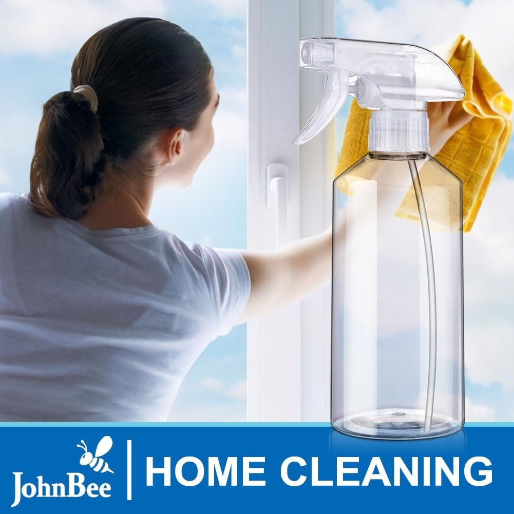 16.9Oz Spray Bottles 2Pack - Adjustable, Leak-Proof Cleaning & Garden Mister