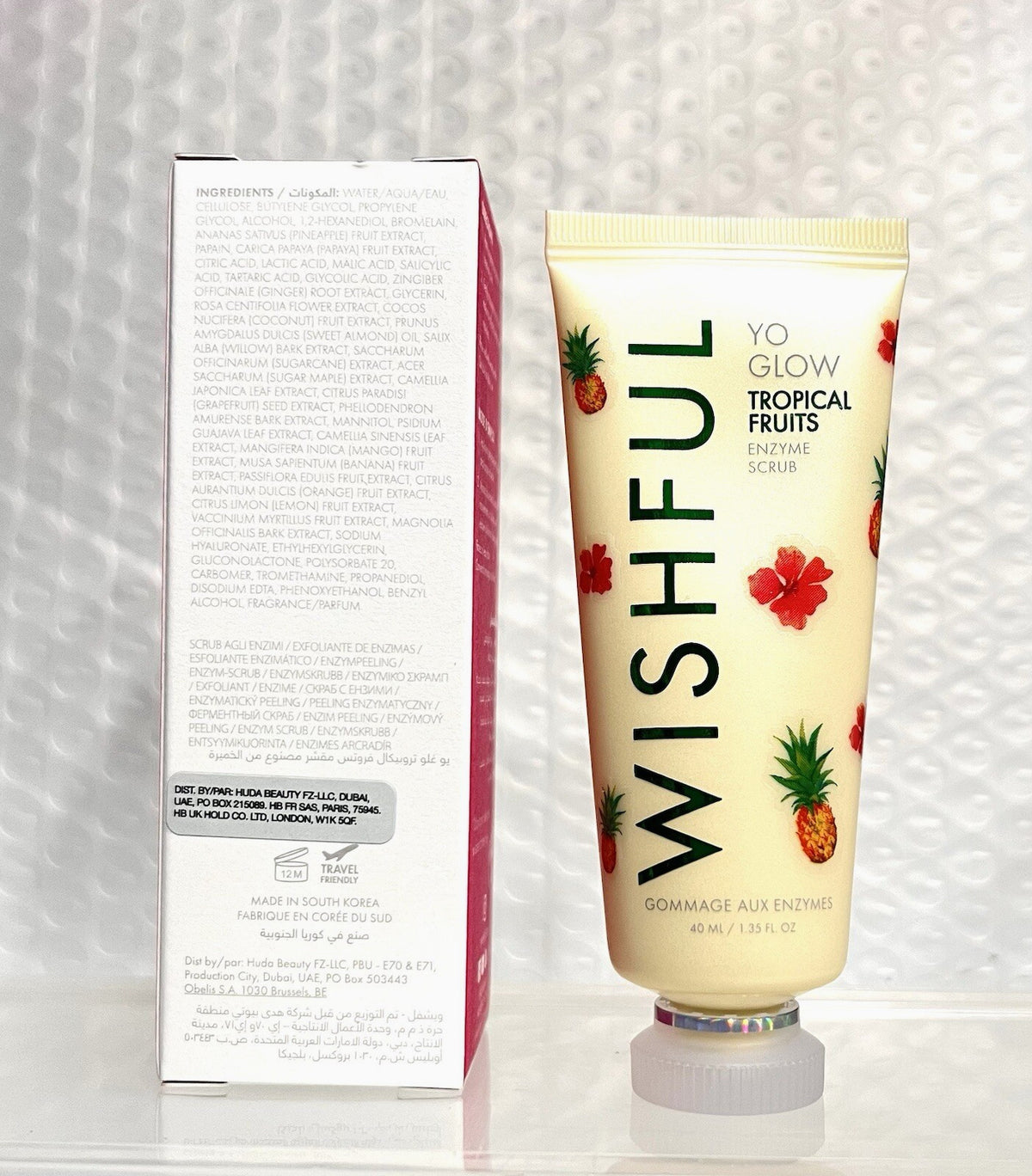 Wishful by Huda Beauty Yo Glow Enzyme Scrub Tropical Fruit (40ml)
