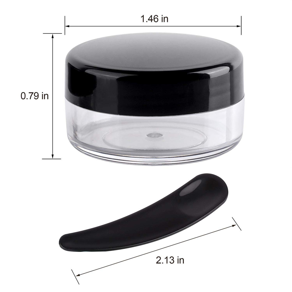 Refillable Cosmetic Sample Jars Set - 100 Pack 10g Travel Containers with Lids & Spatulas