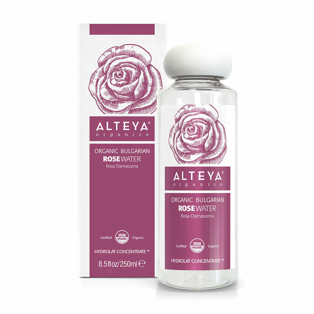 Organic Rose Water - Pure Bulgarian Floral Hydrosol for Skin Care & Sensitive Skin