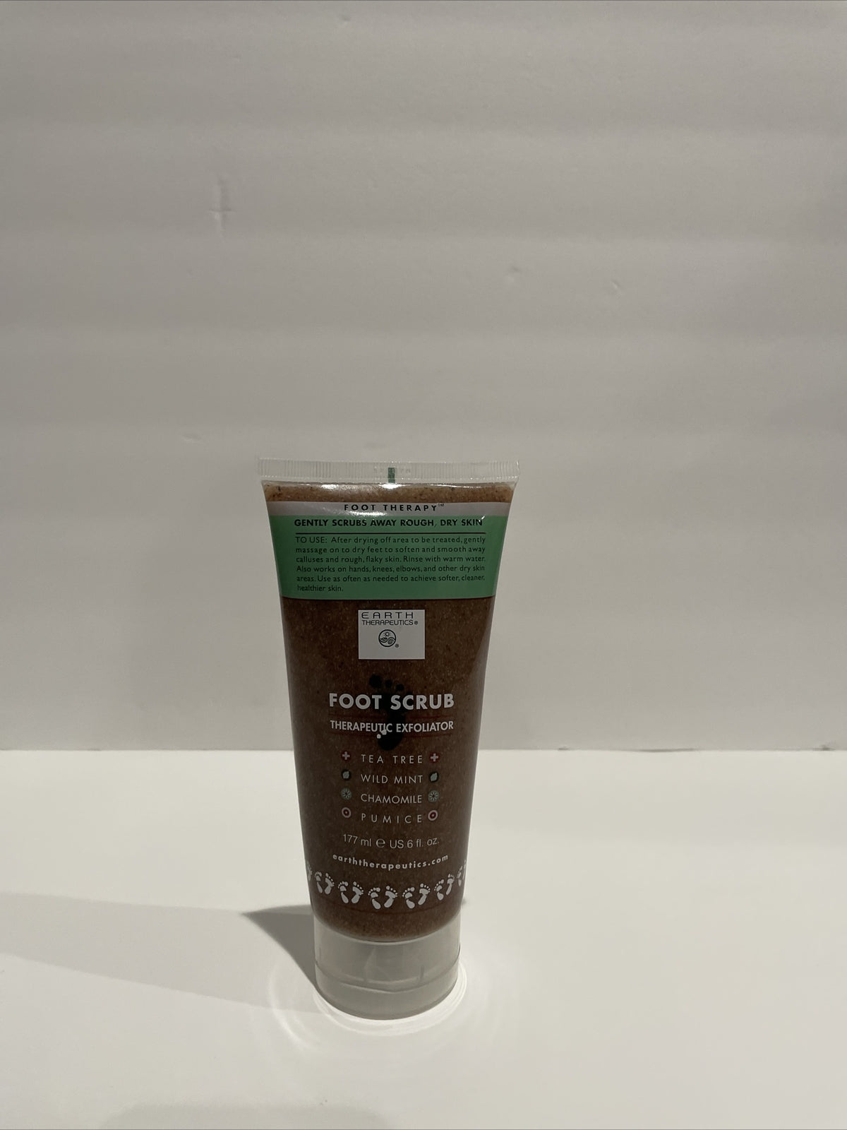 Earth Therapeutics Foot Scrub Therapeutic Exfoliator 6 oz With Tea