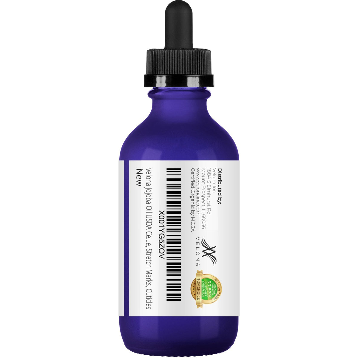 Organic Jojoba Oil 2 Fl Oz - USDA Certified, Cold Pressed, Natural Skin & Hair Care