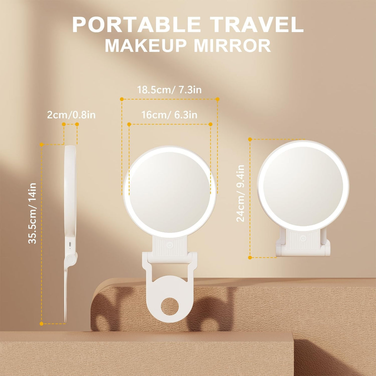 Magnifying Makeup Mirror with Light 30X Double Sided & Adjustable Brightness