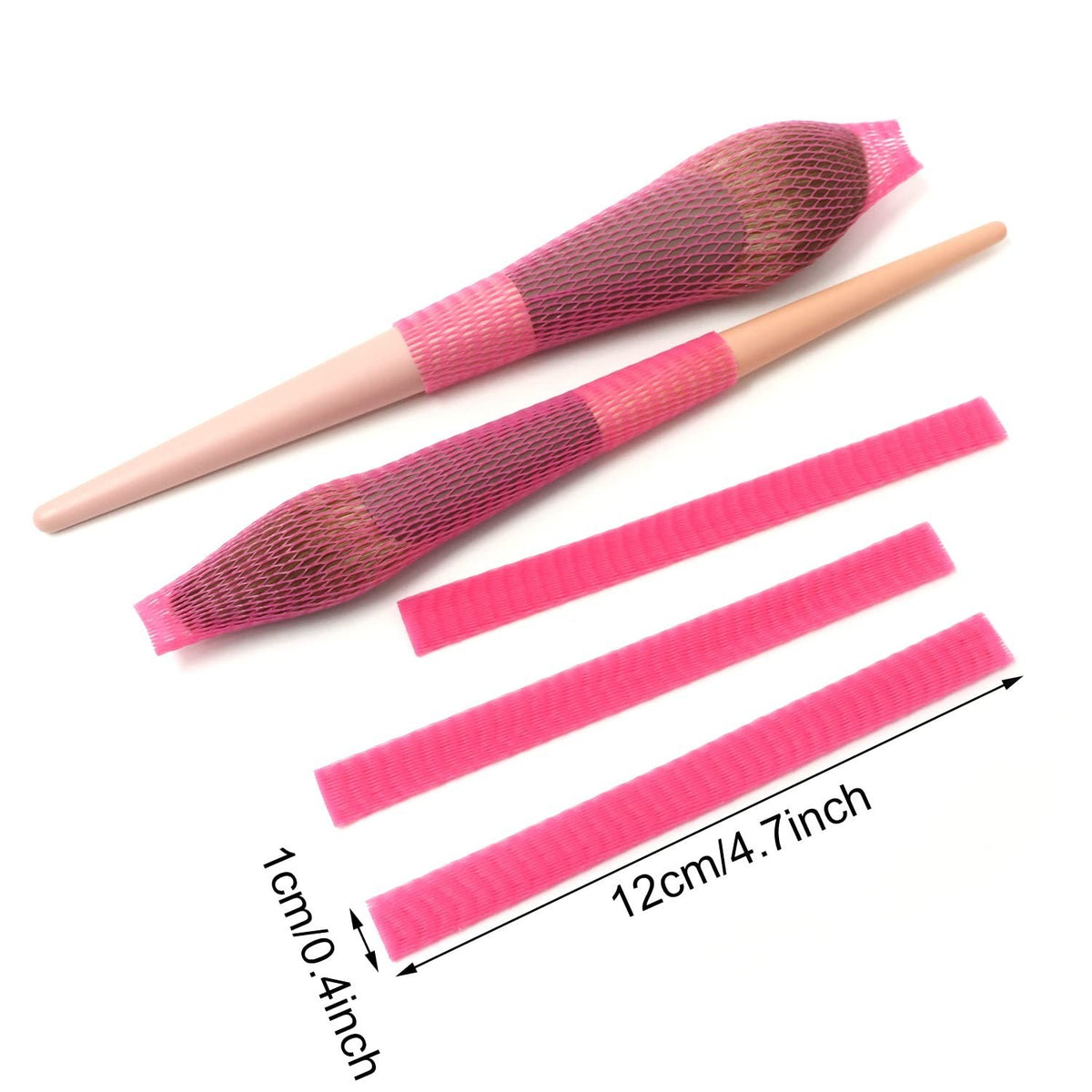 Reusable Makeup Brush Protector Mesh Covers - 100 Pack Pink