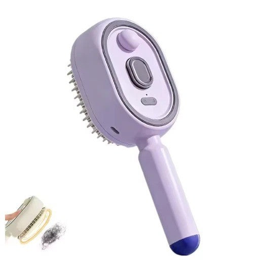 Electric Spray Hair Comb with Red Light & Nano Mist - Rechargeable Portable Hair Massager