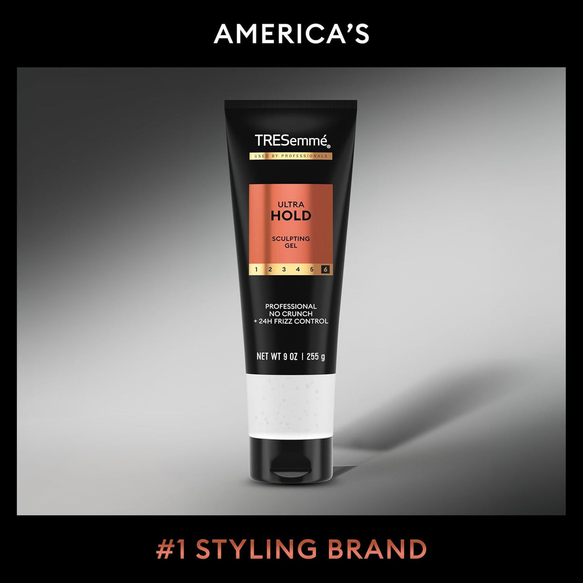 Strong Hold Hair Gel for 24H Frizz Control, Professional Styling 9 Oz