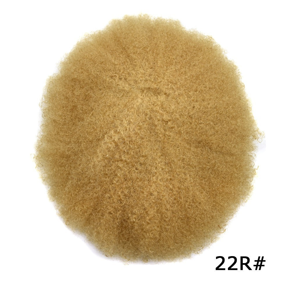 Men's Afro Curly Hair Units for Black Men - Thin Skin Toupee & Hairpieces