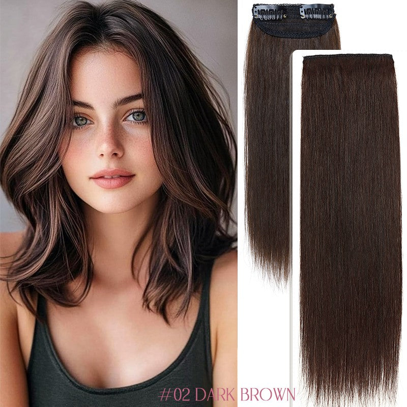 Clip-In Real Remy Human Hair Patch Extensions for Volume & Thickness