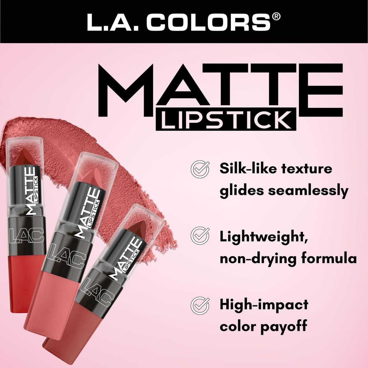 Matte Lipstick - Long-Lasting, Nourishing Lip Color in In Love Shade