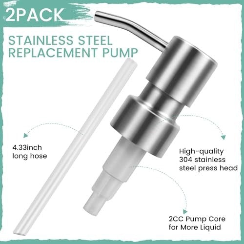 304 Stainless Steel Soap Dispenser Pump 28/400 Thread Replacement - No Leak