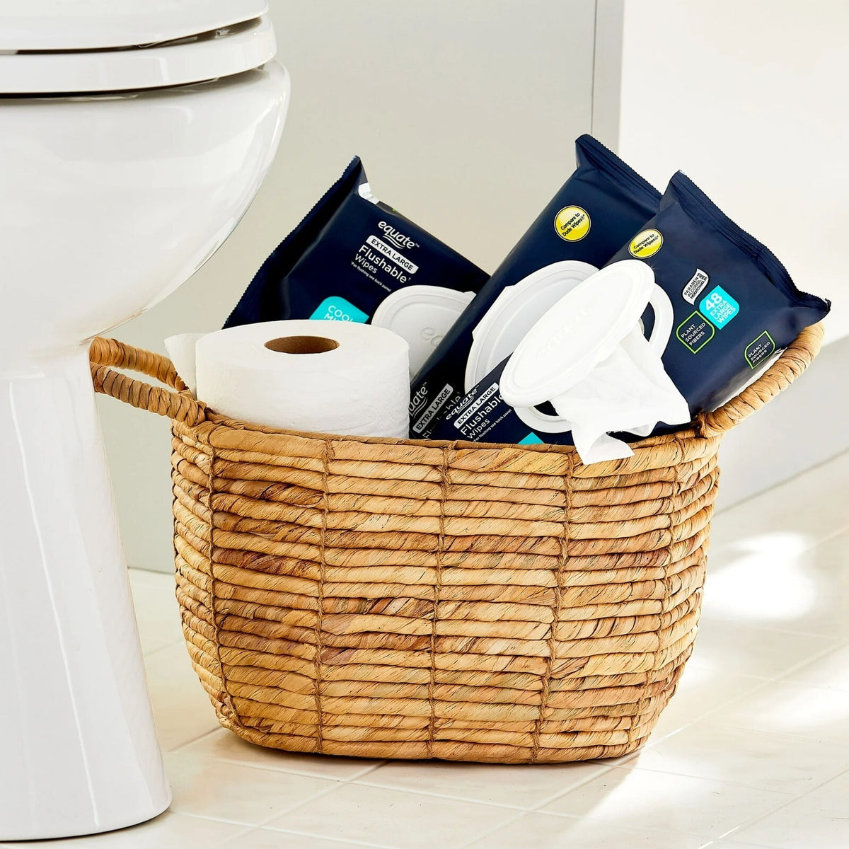 Extra Large Flushable Wet Wipes with Mint Scent - 144 Pack