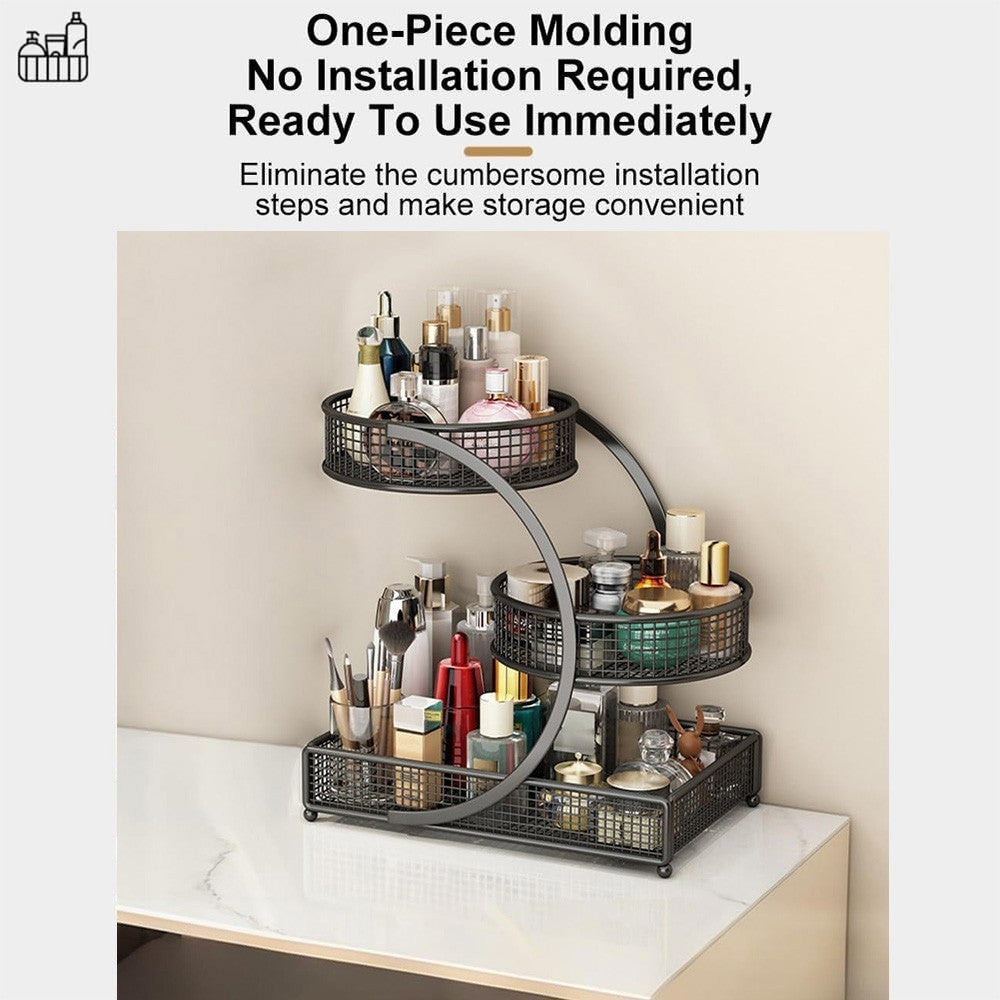 3-Tier Makeup and Perfume Organizer for Vanity, Skincare Storage Shelf
