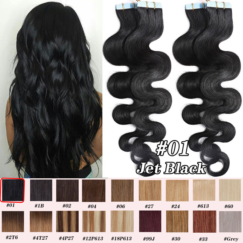 Human Hair Tape-In Extensions - Thick, Ombre & Multi-Length Variants