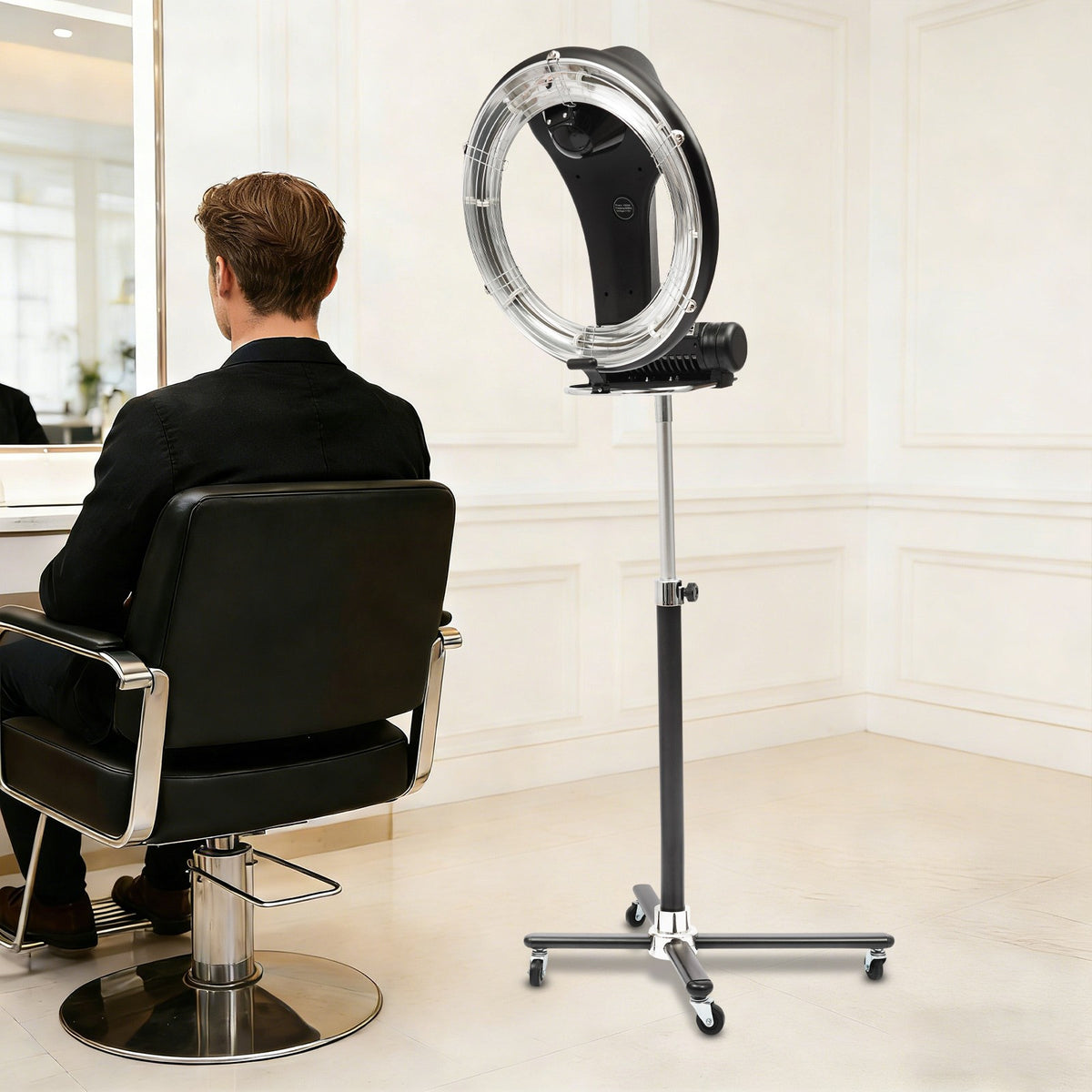 Professional Rotating Hair Dryer Stand - Freestanding 1000W Salon Dryer