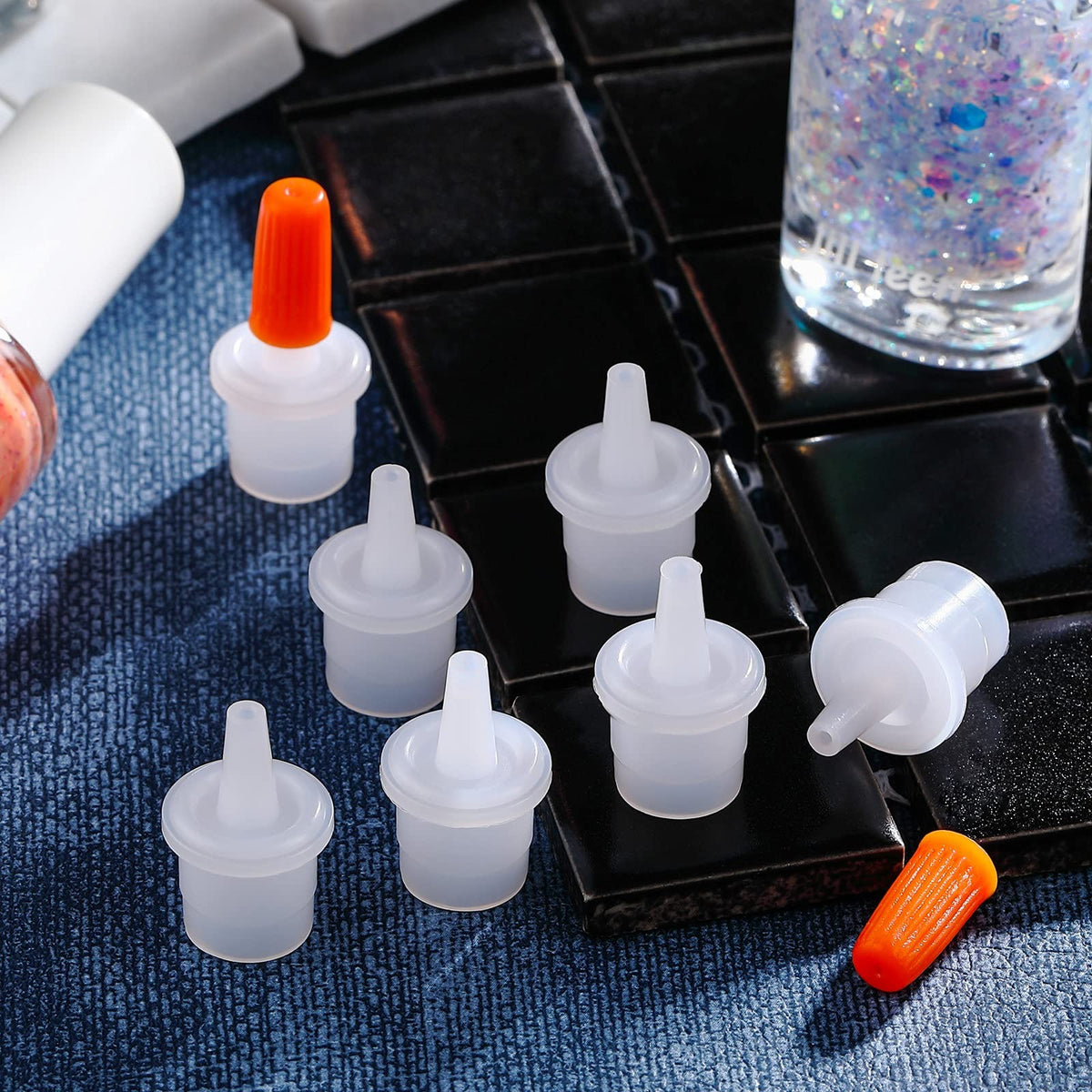 Lash Glue Replacement Tips Kit - 44 Pieces for Eyelash Extension Bottles