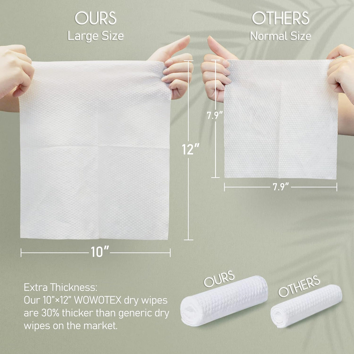 Biodegradable Disposable Face Wipes 240 Count Large Soft Towels for Sensitive Skin