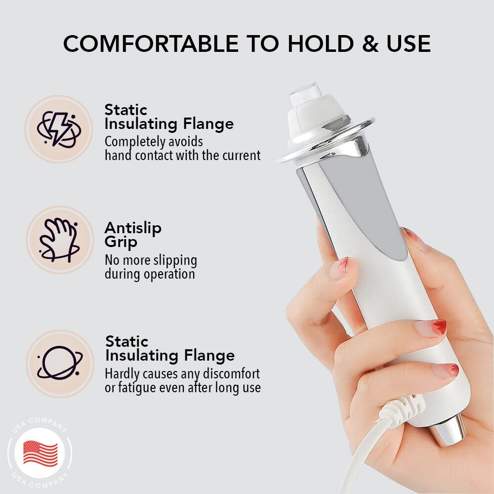 High Frequency Facial Wand with Argon for Skin Rejuvenation - Silver
