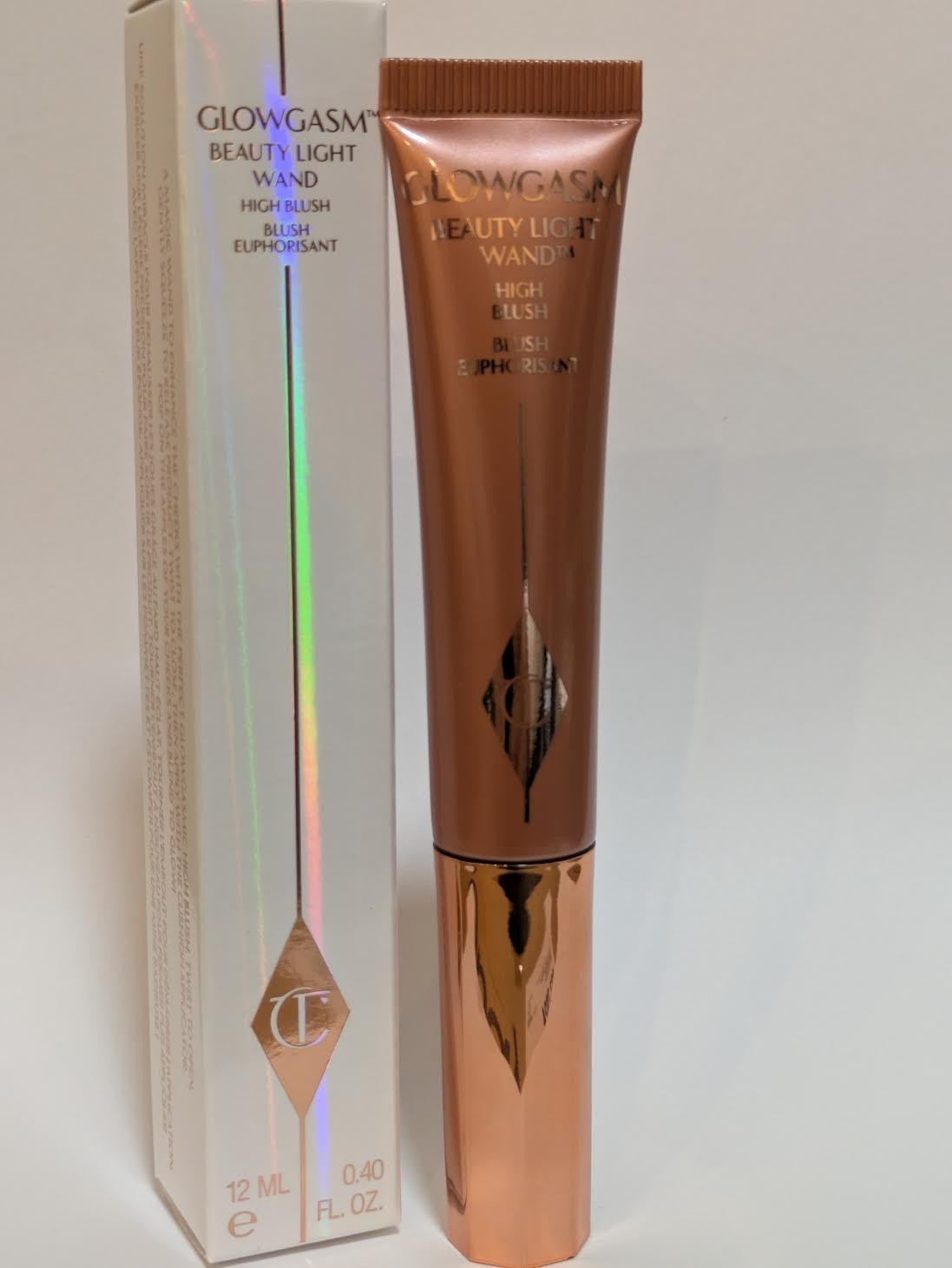 Charlotte Tilbury Glowgasm Beauty Light Wand Pinkgasm Full Size Liquid Highlighter & Blush
