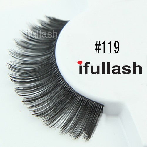 6 or 12 Pairs Human Hair False Eyelashes - Natural Look & Handmade