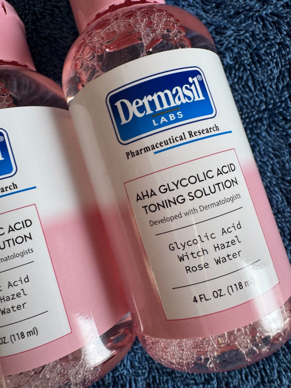 AHA Glycolic Acid Toner with Witch Hazel & Rose Water - 3 Pack, 4 fl oz