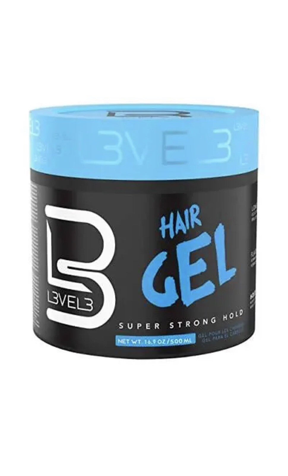 Level 3 Hair Gel - Super Strong Hold, Flake-Free, Long-Lasting Shine 500ML