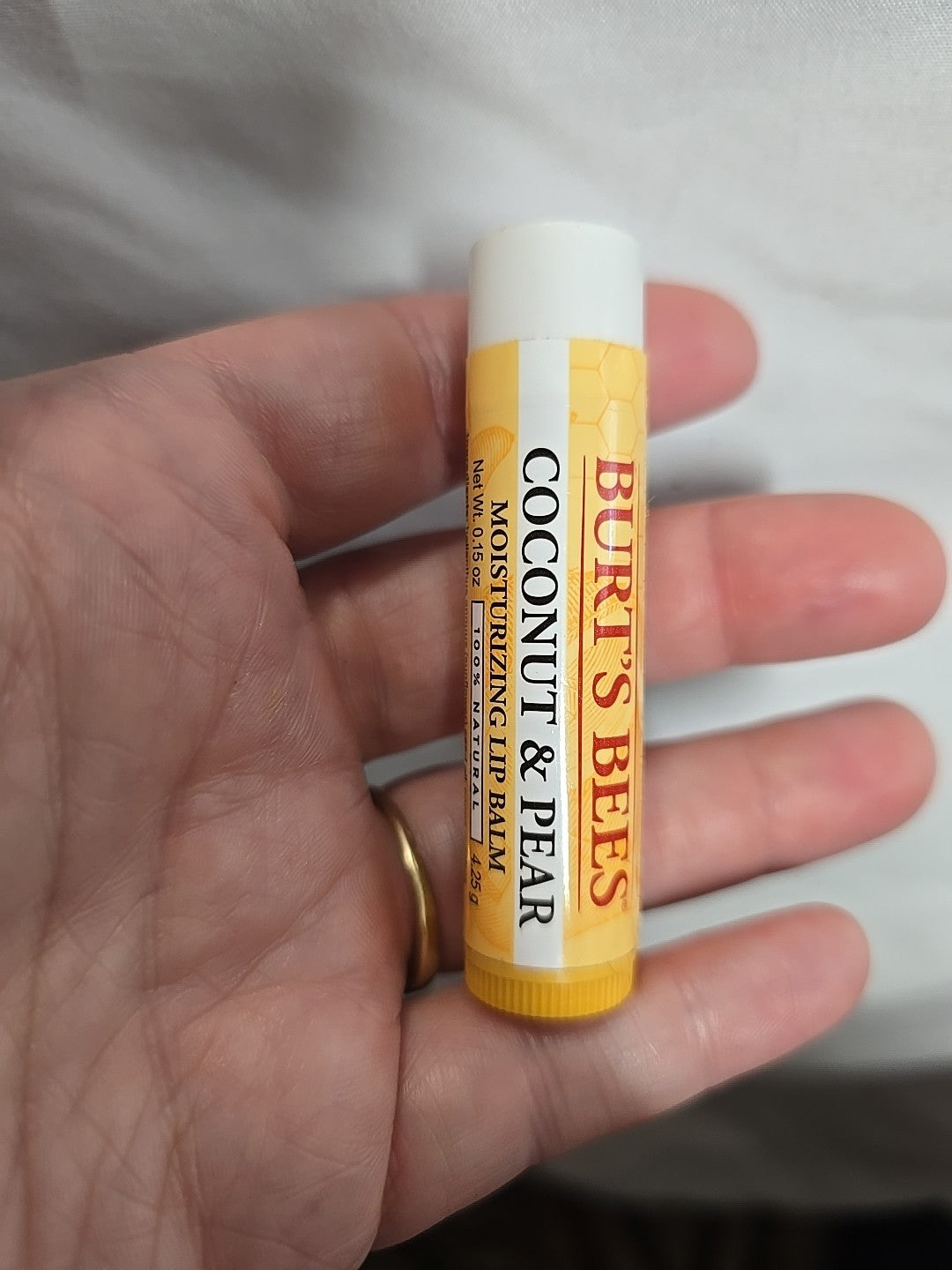 Natural Moisturizing Lip Balm with Coconut & Pear – Beeswax & 100% Organic