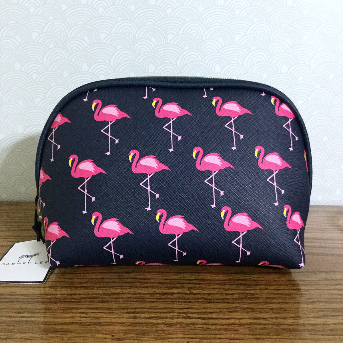 Pink Flamingo Cosmetic Bag Large Travel Organizer with Zipper