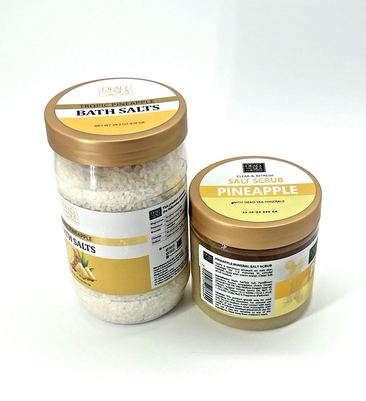 Dead Sea Collection Pineapple Bath Salts (34.2 oz) &Mineral Salt