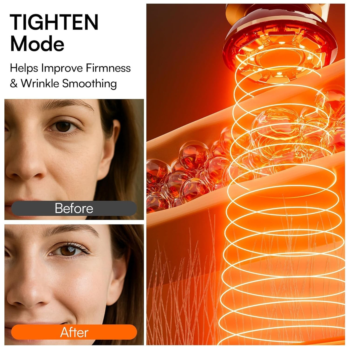 3-in-1 Microcurrent Facial Device with Red Light Therapy for Face and Neck